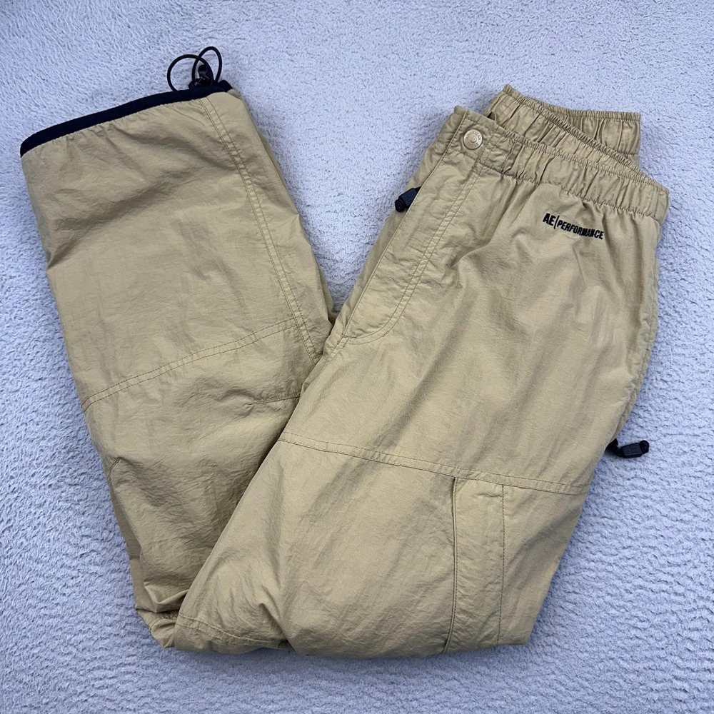 American Eagle Pants Mens Large Khaki Performance Nylon Cargo Outdoor Hiking‎